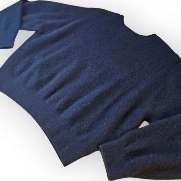 Vince Crew Neck Cashmere Pullover Navy Blue Medium - Picture 10 of 13